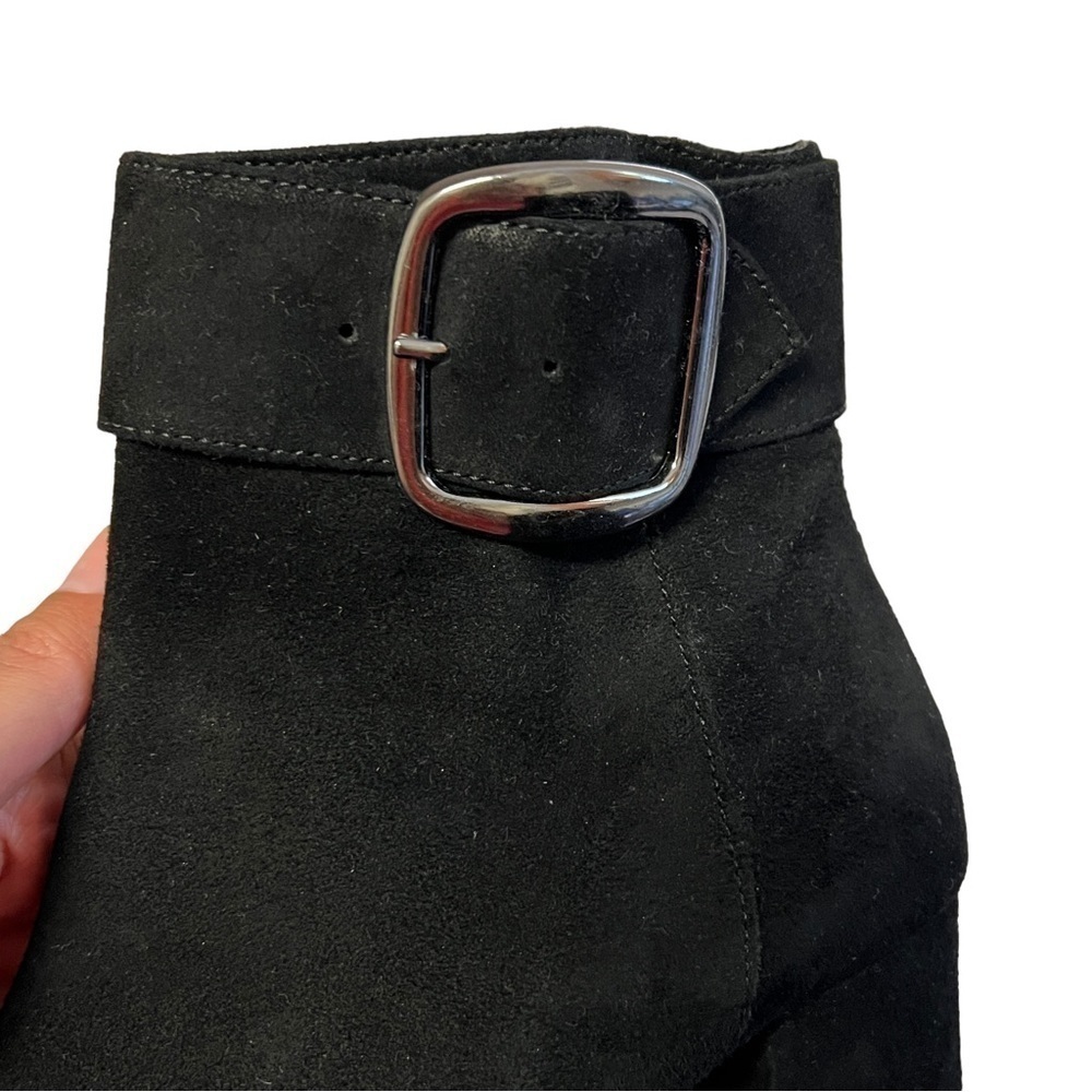 FORMENTINI Made in Italy Black Suede Leather Ankle Boots, Size 38 (US 7) - Picture 12 of 16